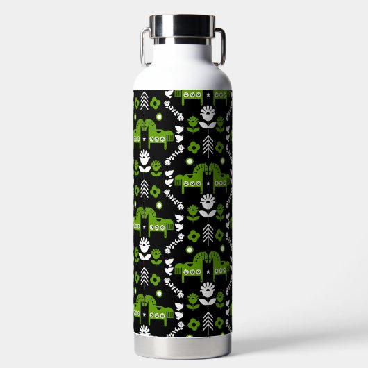 Skandinavisches Pferdervolk Trinkflasche (Vorderseite)