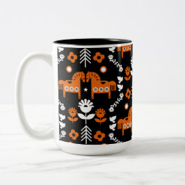 Skandinavisches Pferdervolk Zweifarbige Tasse