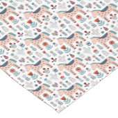 Skandinavisches PferdeVolkskunst-Muster Kurzer Tischläufer (Ecke)