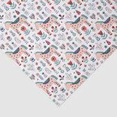 Skandinavisches PferdeVolkskunst-Muster Seidenpapier (Ausschnitt)