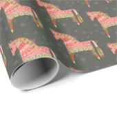 Skandinavisches Pferdewrapping Paper Geschenkpapier (Rolleneckpunkt)
