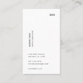 Skandinavisches Rauchblau Minimalistisch Simple Mo Visitenkarte (Vorderseite)