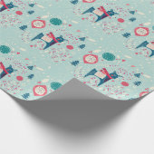 Skandinavisches Ren-und Baum-Weihnachtsmuster Geschenkpapier (Ecke)