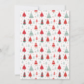 Skandinavisches Rentierfest Weihnachtsbaum Party Einladung (Rückseite)