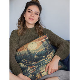 Skandinavisches Retro Art Mountain Zuhause Kissen