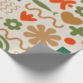 skandinavisches Retro Rustikales Weihnachtsmuster Geschenkpapier (Ecke)