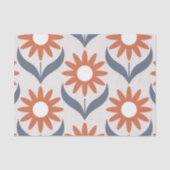 skandinavisches Retroblumenmuster, Retro-Blume, Vi Seidenpapier (Vorderseite)