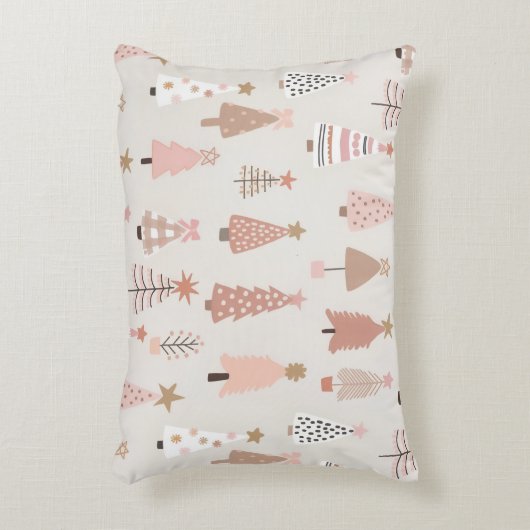 Skandinavisches Rosa-Weihnachtskissen Dekokissen (Vorderseite(Vertikal))