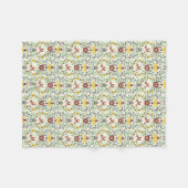 Skandinavisches Rosemaling Monogram Muster Nordic Fleecedecke (Vorderseite (Horizontal))