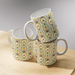 Skandinavisches Rosemaling Monogram Muster Nordic Kaffeetasse