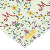 Skandinavisches Rosemaling Monogram Muster Nordic Kurzer Tischläufer (Ecke)