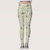 Skandinavisches Rosemaling Monogram Muster Nordic Leggings (Vorderseite)