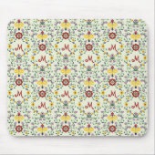 Skandinavisches Rosemaling Monogram Muster Nordic Mousepad (Vorne)