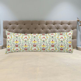 Skandinavisches Rosemaling Monogram Muster Nordic Seitenschläferkissen