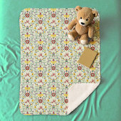 Skandinavisches Rosemaling Monogram Muster Nordic Sherpadecke