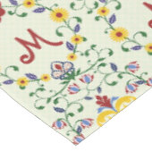 Skandinavisches Rosemaling Monogram Muster Nordic Tischdecke (Schrägansicht)
