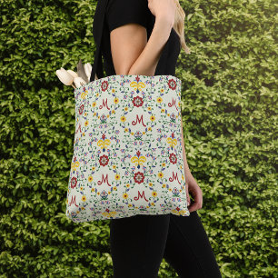 Skandinavisches Rosemaling-Monogramm-Muster Nordic Tasche