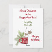 Skandinavisches Rustikales Foto Weihnachten (Rückseite)