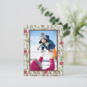 Skandinavisches Rustikales Foto Weihnachten (Stehend Vorderseite)