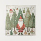 Skandinavisches Santa Tapestry Wandteppich (Vorderseite)