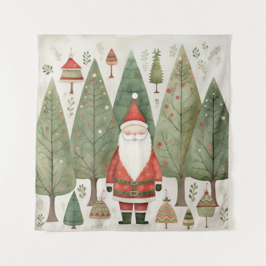 Skandinavisches Santa Tapestry Wandteppich (Vorderseite)