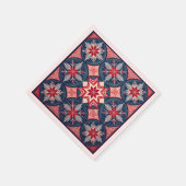 Skandinavisches Schneeflocken Weihnachten Napkin Serviette (Ecke)