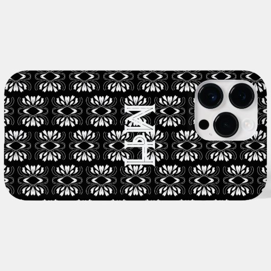 Skandinavisches Schwarz/Weiß Modernes Flair Design Case-Mate iPhone Hülle (Rückseite (Horizontal))