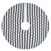 Skandinavisches Schwarz-weißes Kiefernbaummuster Polyester Weihnachtsbaumdecke (Vorderseite)