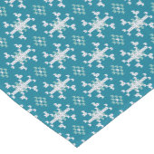 Skandinavisches Snowflake Sweater Strick Muster Kurzer Tischläufer (Ecke)