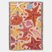 Skandinavisches Sommermeer: Starfish-Muster Decke (Vorderseite Vertikal)