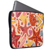 Skandinavisches Sommermeer: Starfish-Muster Laptopschutzhülle (Vorne Rechts)