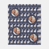 Skandinavisches Sternchen FOTO Blanket Navy Blue Fleecedecke (Vorderseite)