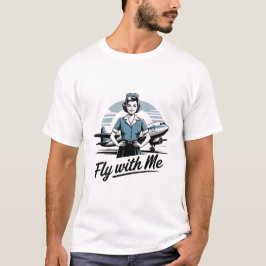Skandinavisches Stewardess Basic T-Shirt