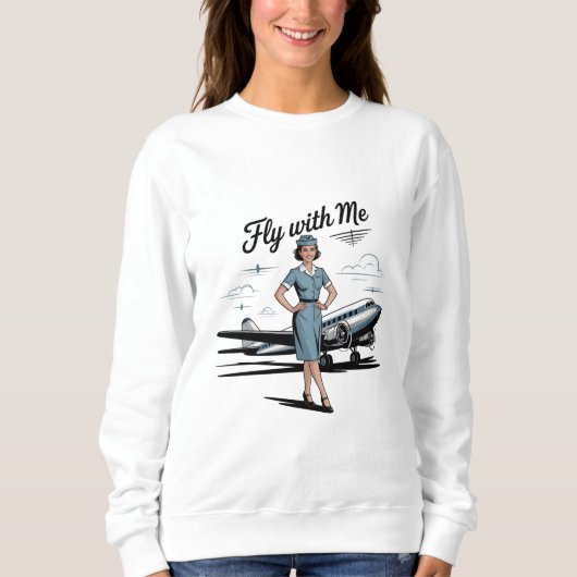 Skandinavisches Stewardess Damen Basic Sweatshirt (Vorderseite)