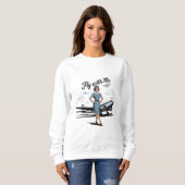 Skandinavisches Stewardess Damen Basic Sweatshirt (Vorne ganz)