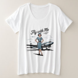 Skandinavisches Stewardess Damen Plus Size T-Shirt