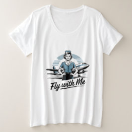 Skandinavisches Stewardess Damen Plus Size T-Shirt