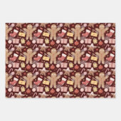 skandinavisches traditionelles Weihnachtsmuster Geschenkpapier Set (Vorderseite 3)