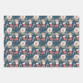 skandinavisches traditionelles Weihnachtsmuster Geschenkpapier Set (Vorderseite 2)