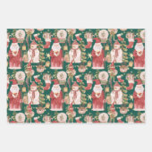 skandinavisches traditionelles Weihnachtsmuster Geschenkpapier Set (Vorderseite)