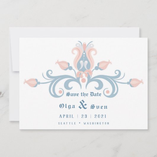 Skandinavisches Volk Save The Date (Vorderseite)