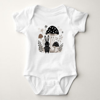 Skandinavisches Volksbunny Mushroom Baby Bodysuit Baby Strampler