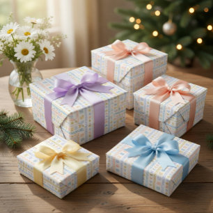 Skandinavisches Volkskunst-Geschenkpapier Geschenkpapier