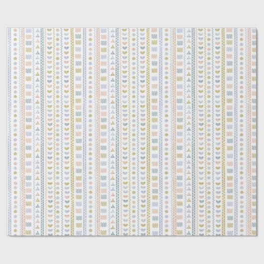 Skandinavisches Volkskunstpapier Geschenkpapier (Flach)