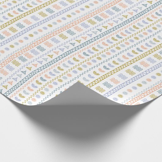 Skandinavisches Volkskunstpapier Geschenkpapier (Ecke)