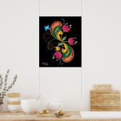 Skandinavisches Volkskunstposter Poster (Küche)