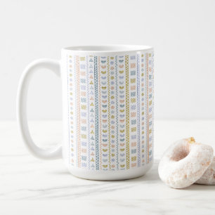 Skandinavisches Volksmuster dekorativ Kaffeetasse