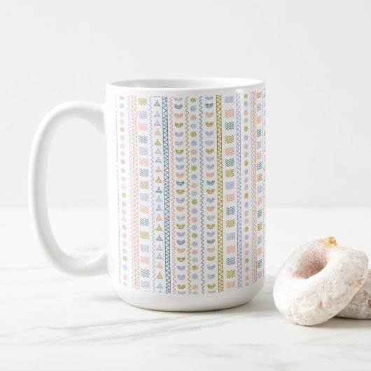 Skandinavisches Volksmuster dekorativ Kaffeetasse (Mit Donut)