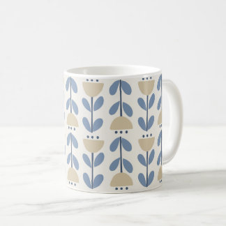 Skandinavisches volkstümliches florales Streifenmu Kaffeetasse