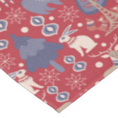 Skandinavisches Wald - Weihnachten Tischdecke (Schrägansicht)